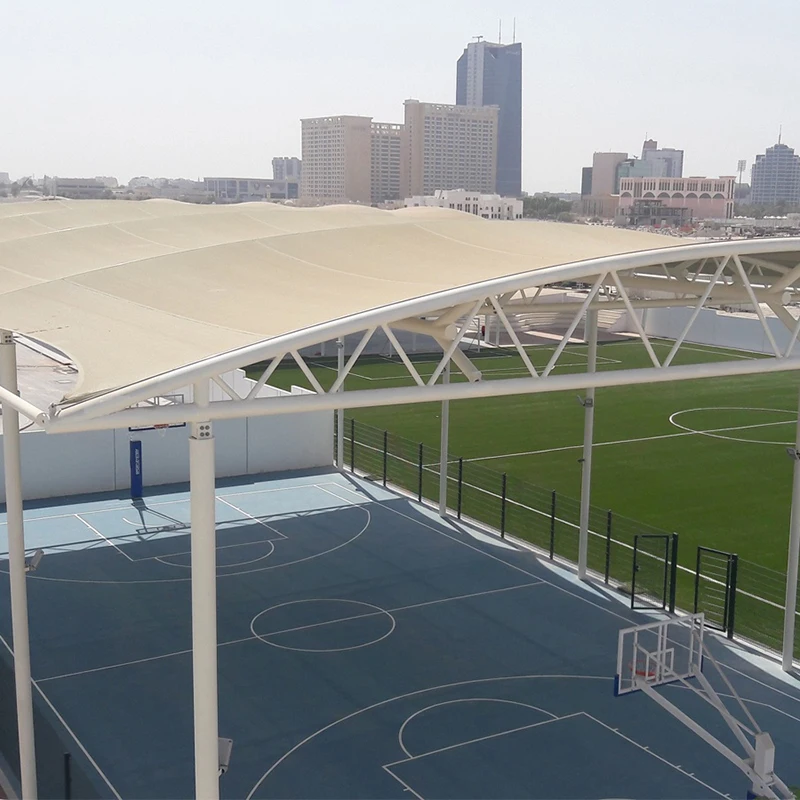 Простая установка, стальная рама, наружная баскетбольная площадка с крышей