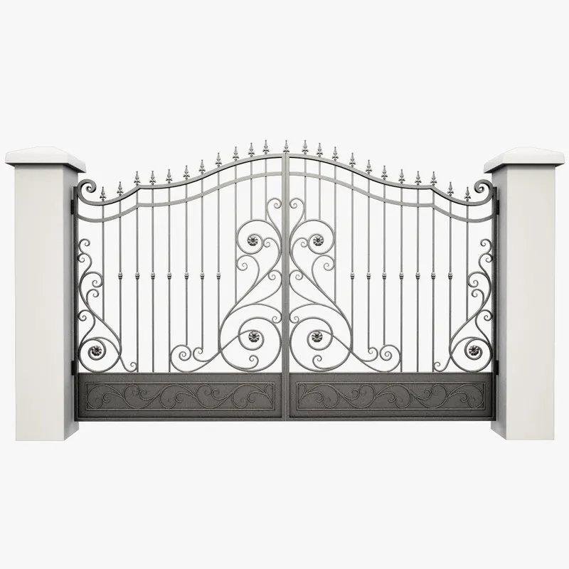 Black Residential and Commercial Ornamental Wrought Iron Metal Garden Fencing