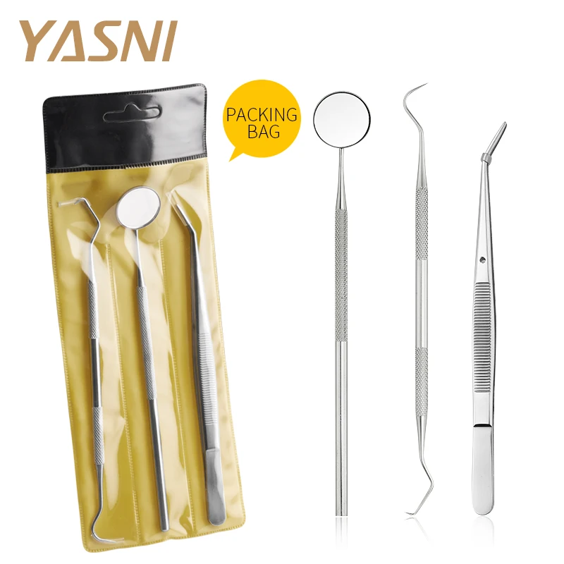 
Stainless Steel 3 PCS Surgical Hygiene Dental Tool Kit 