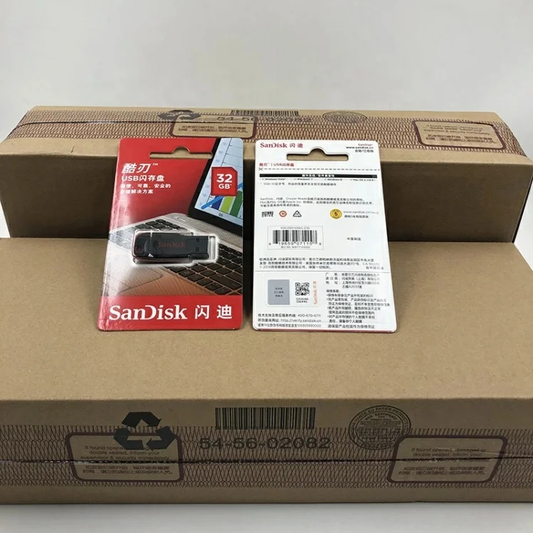  SanDisk флеш-накопитель USB 100% 32 ГБ 16 64 128 2