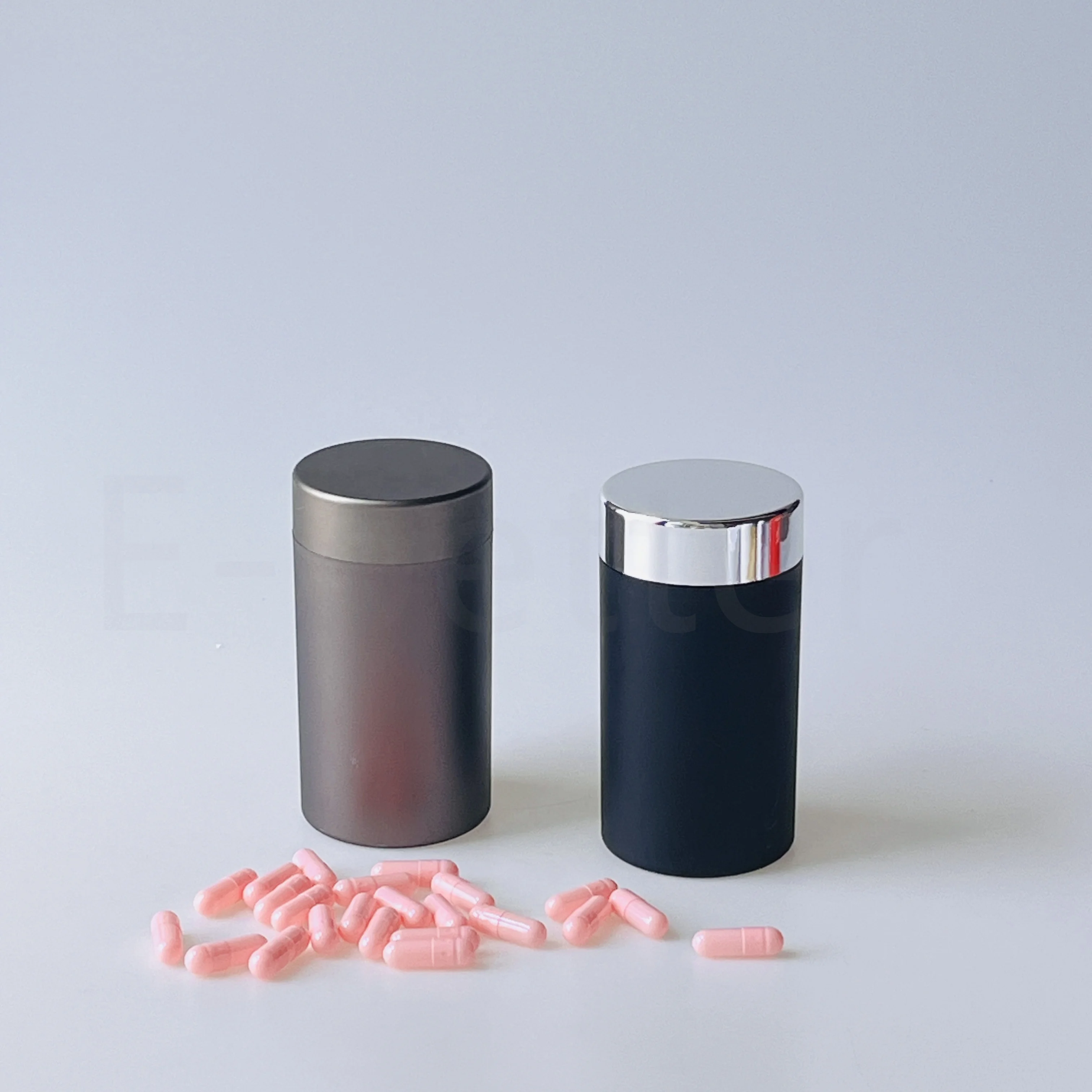 E-better Black /White 150CC 150ML Mini Capsule Packaging 200ml Pet Supplement Jar with Foil Seal For 60 pcs Vitamin