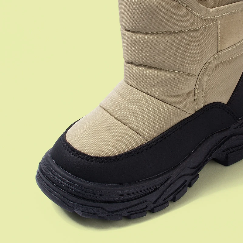 Wholesale Customize High Quality Unisex Big Kids  Anti-Slippery  Outdoor Winter Snow Boots  Platform Plush Waterproof Boots