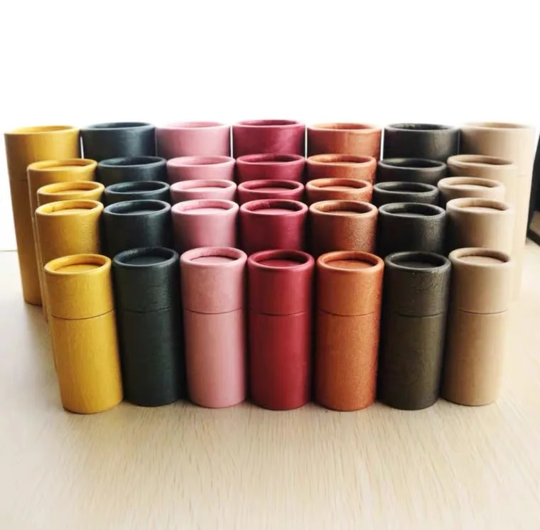 Бумажная коробка-трубка экологически чистые косметические контейнеры картонные трубки биоразлагаемый картонный контейнер из крафт-бумаги упаковка для эфирного масла