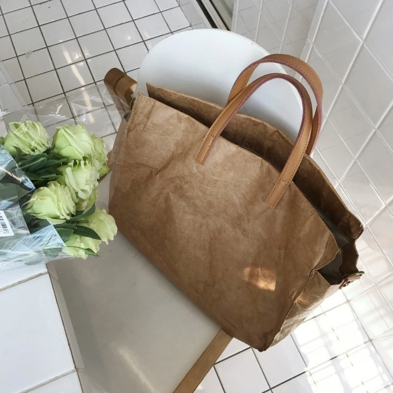 Custom Canvas Bag Organic Cotton Tote Bag Waterproof Handbags Washable Kraft Paper Bag