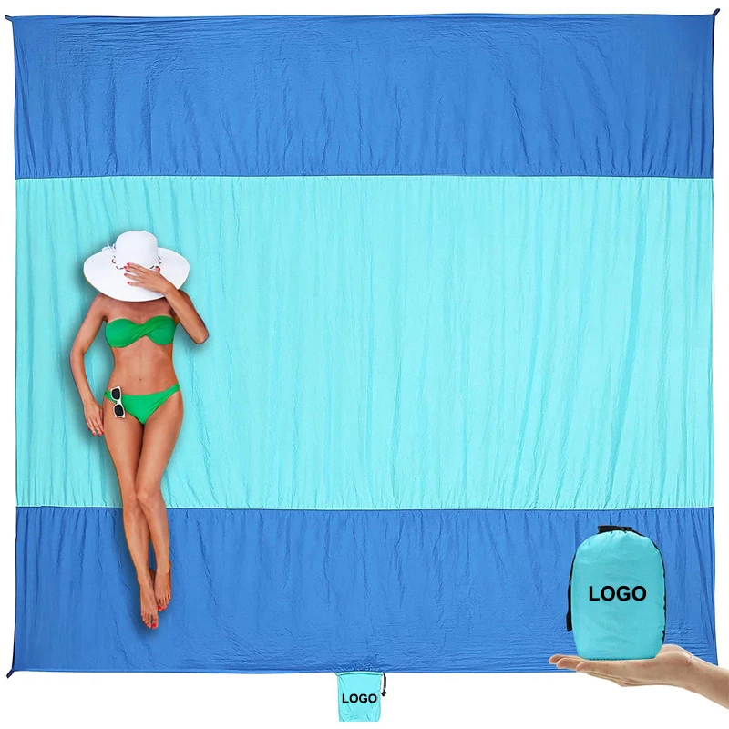 Wholesale Picnic Blanket Custom Sand Proof Beach Camping Mat Waterproof Relaxed Lightweight