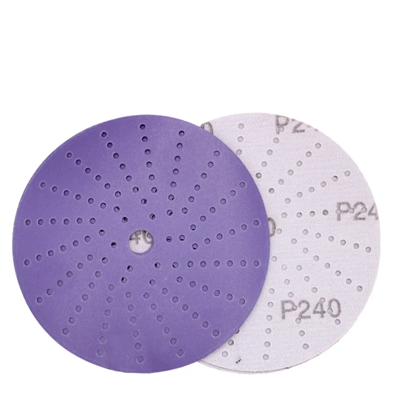 6 Inch Purple Whirlwind Hole Porous Sheet Sanding Pad Durable Polishing Disc for Ceramic