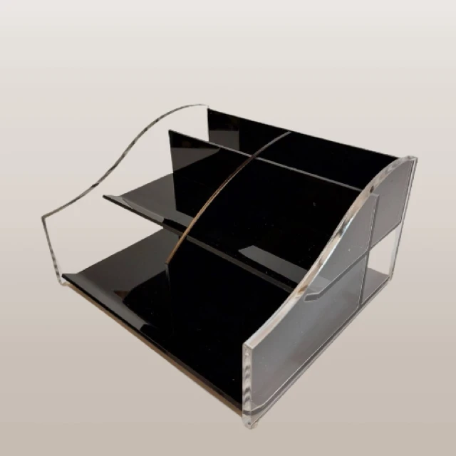 High Quality Office Stationery Supplies Customized Portable Acrylic Office Desk Organizer For Managing Pens And Files