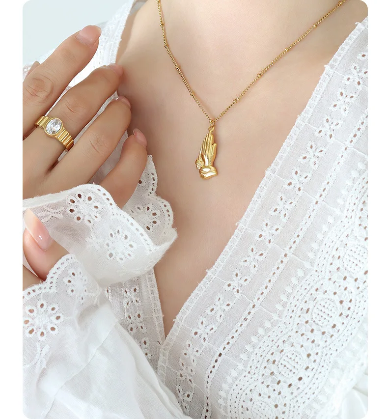 Vershal VSB1432 Hip Hop Style 18k Gold-plated Stainless Steel Buddha pendant Custom Logo Necklace