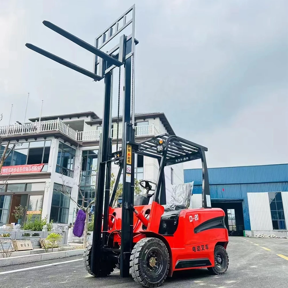 Free Shipping Super Large Capacity Battery 1.5 To 5 Ton Ce Heavy Load-Bearing Four-Wheel Drive Electric Forklift For Sale