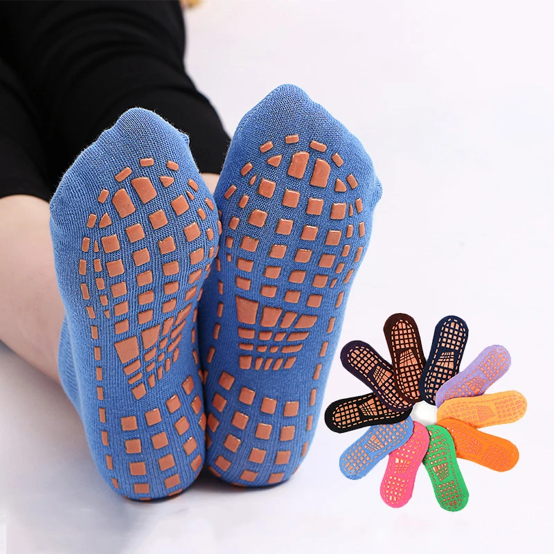 Anti slip ankle high workout breathable absorb sweat silicone yoga grips pilates socks