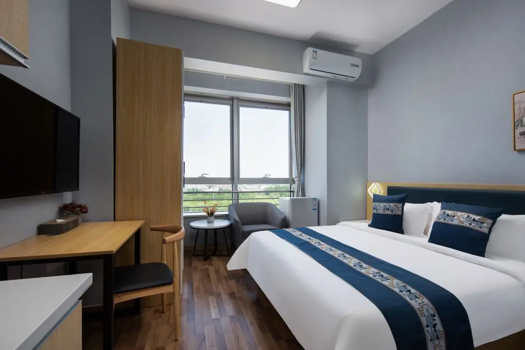 Choice Business hotel guest furniture set Modern customized wooden leather fabric upholstery furniture for Hotel apartment