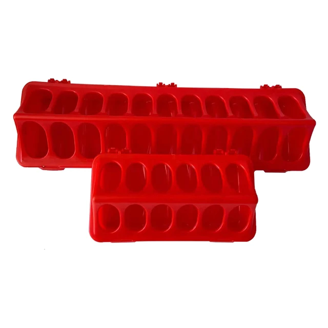 red New Chicken Duck Goose Plastic Trough Automatic Leak Feeder Animal Feeders Chicken feeder