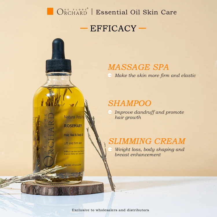 100% Pure Essential Oil Plant Organic Rosemary Hair Growth Oil