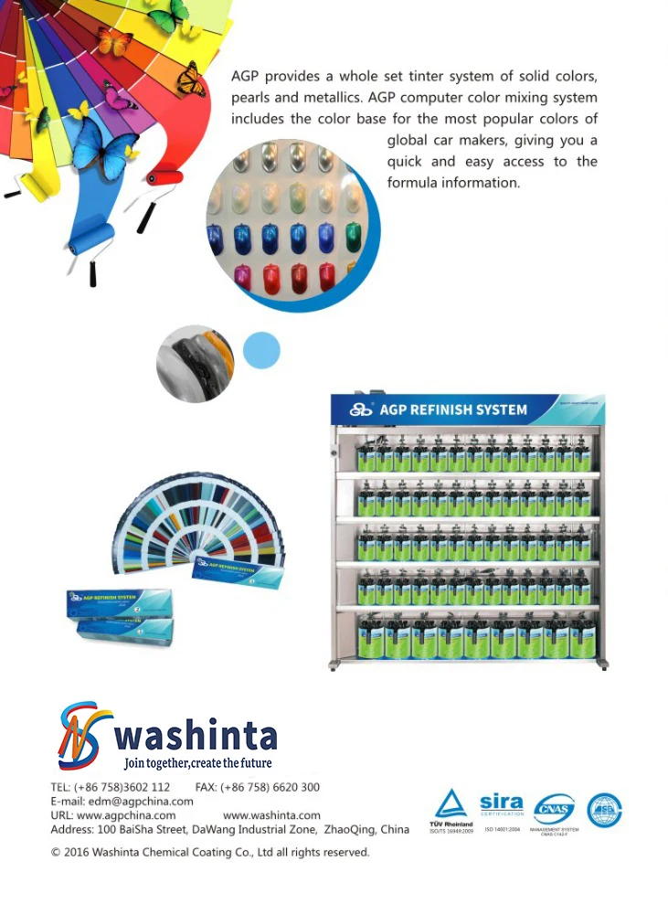 Factory 1K Cars Repairing Car Painting Supplier International Black Car Paint