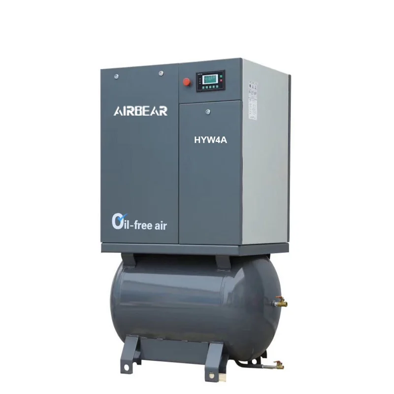 Низкий уровень шума 380 В 50 Гц HYW4 3.7kw IE3 IP55 116psi без масла прокрутки воздушный компрессор для генератора кислорода