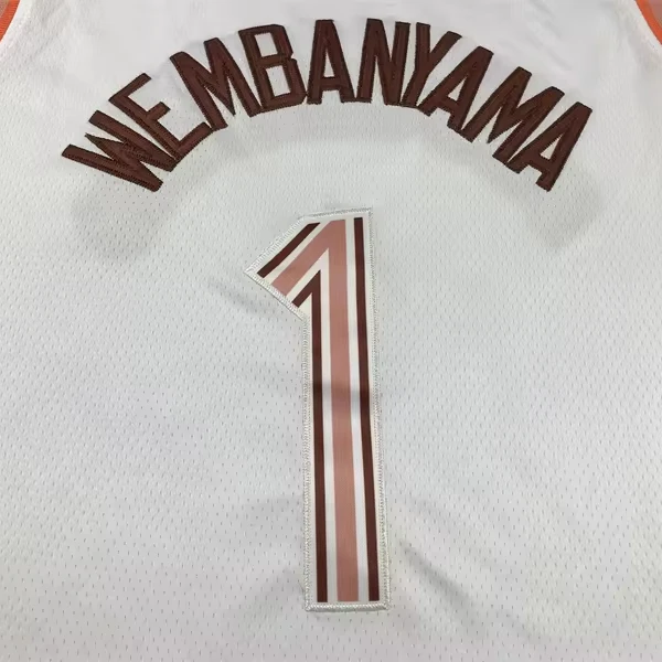 2024 wholesale New Stitched American basketball Jerseys new season #1 Victor Wembanyama White Black Orange Colorful jerseys
