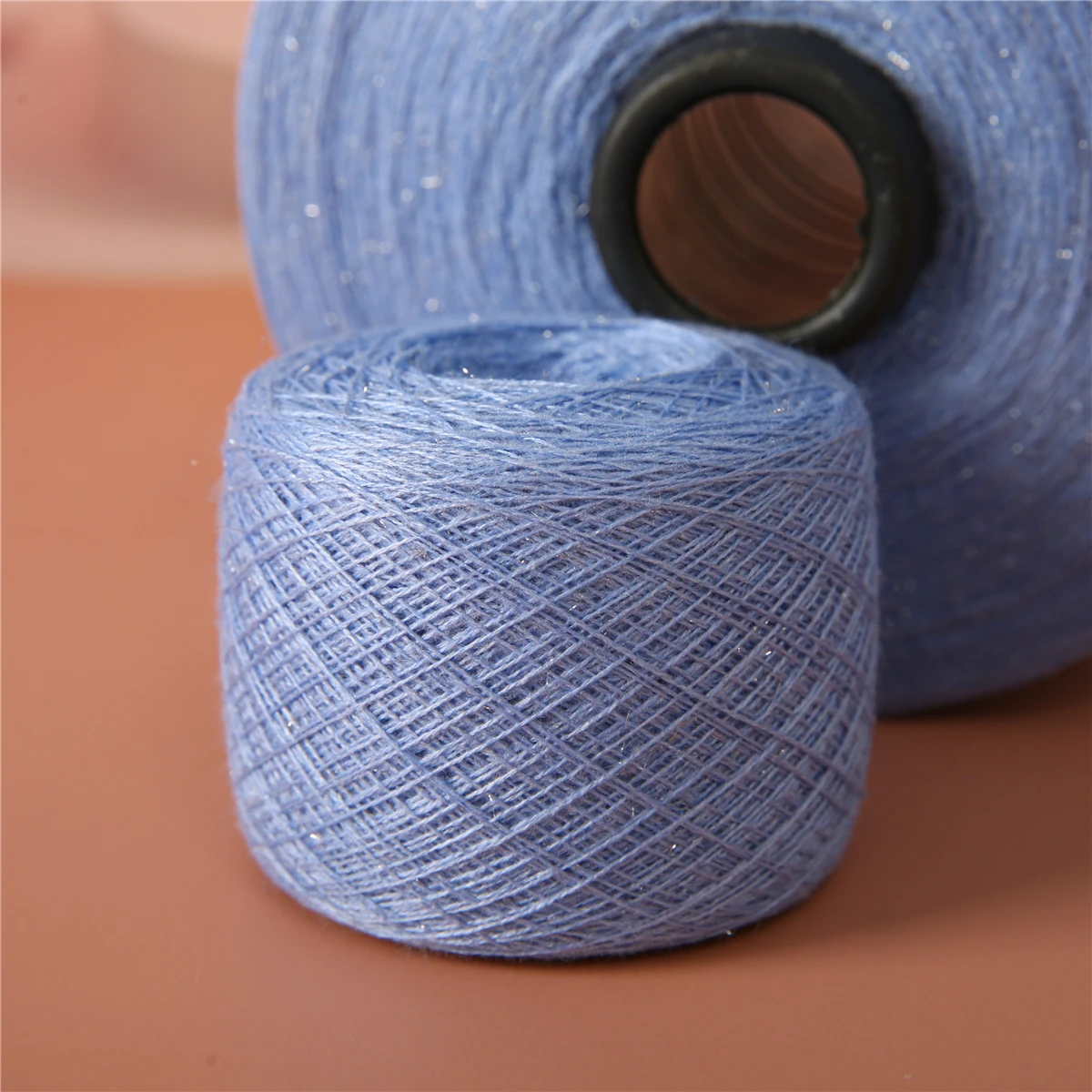Durable 47% Viscose 26% Pbt 22% Nylon 5Silver Wire 28s/2 Core Spun Yarn Suitable  for 12G 14G
