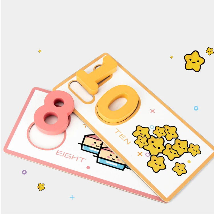 
Wholesale Hot Selling Cute Number Matching Card Learning Smart Wooden Educational Toys For Kids 