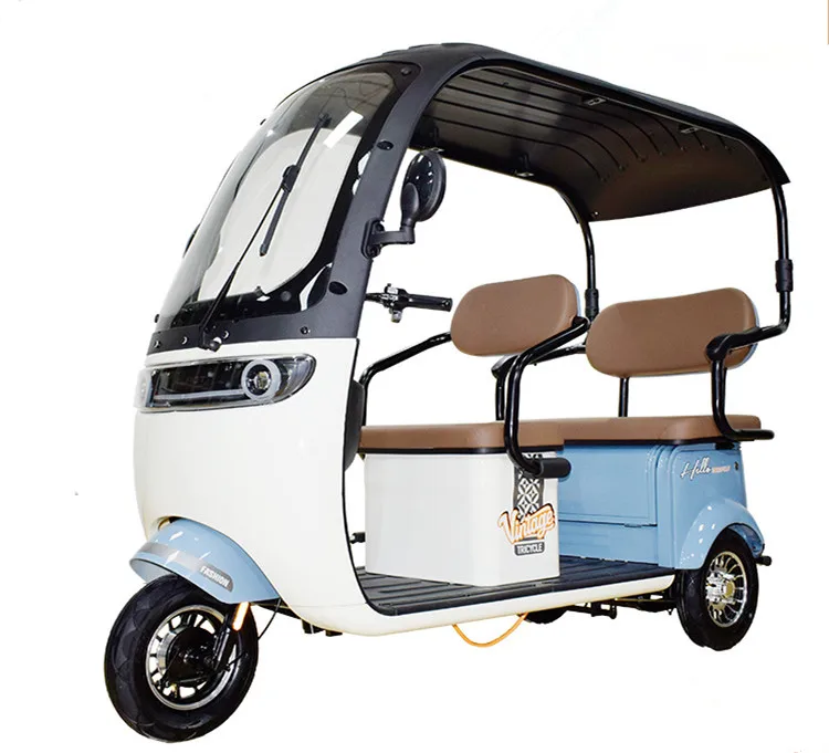 Factory Direct Price Leisure Electric Tricycle Bike With Rain Cover