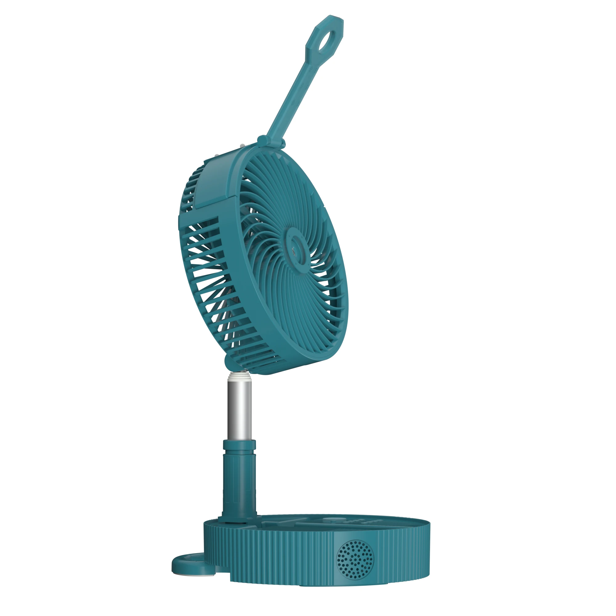 rechargeable multifunctional  portable mist fan with light and radio and TF card and 10000mah lithium battery 1075mm height