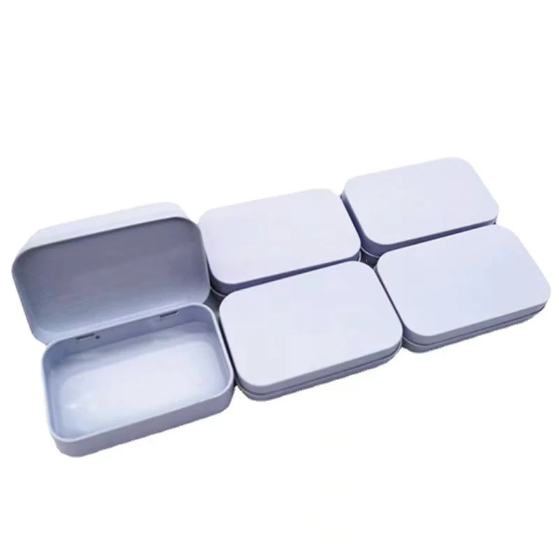 Wholesale 3 Colored Card Candy Small Tool Storage Small Hinged Metal Tin Box