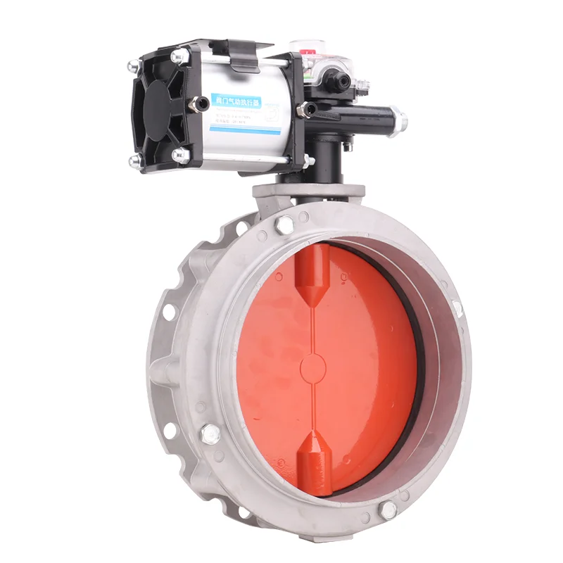 Factory Direct CP101 Swivel Actuator VFS Aluminium Alloy Double Flange Single Flange Dust Cement Butterfly Valve
