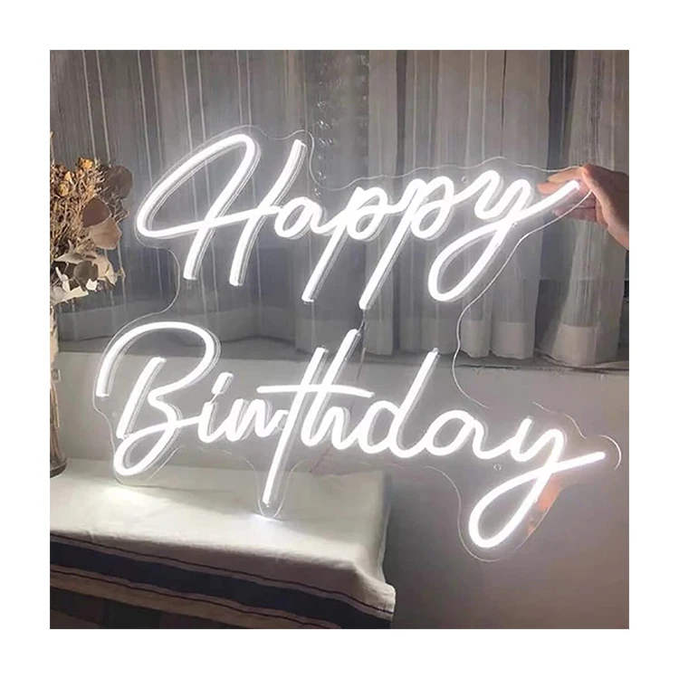 Custom neon sign 12V led custom neon light sign acrylic China neon sign happy birthday