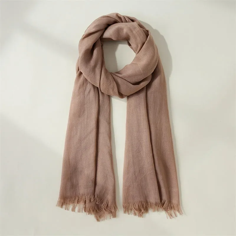 2024 Premium Breathable Plain Rayon Modal Twill Light Weight Cotton Woven Modal Hijab Scarf
