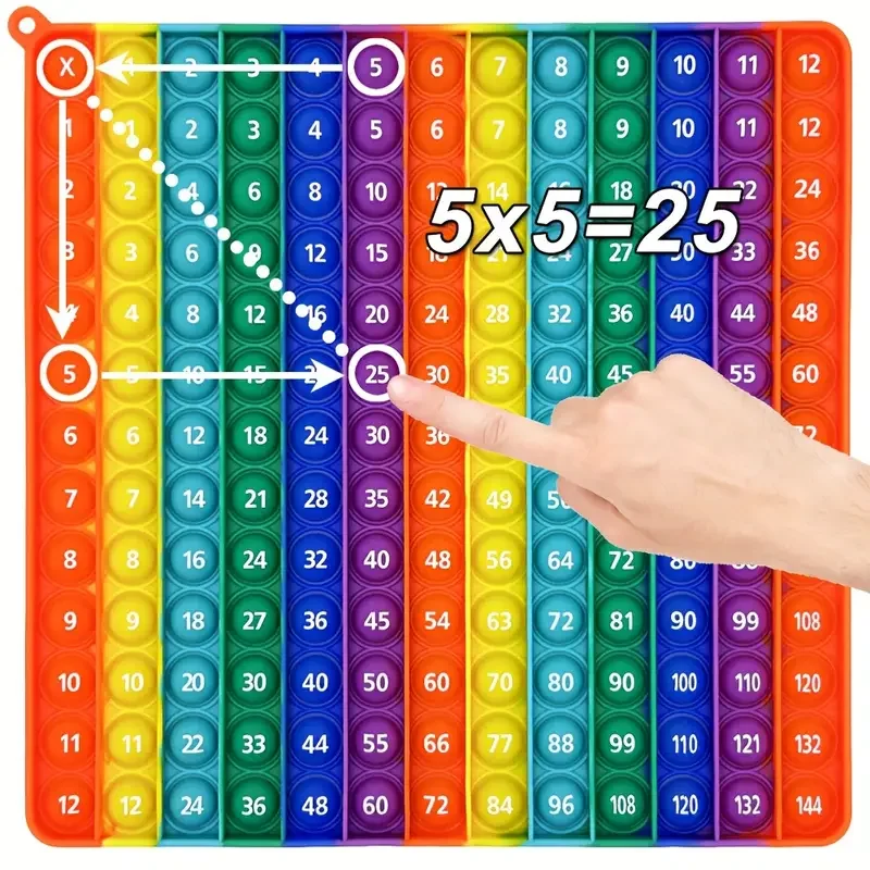 Learning Games Math POP Toys Multiplication Math Skills Bubble Board Fidget IT Multiplication Chart pop