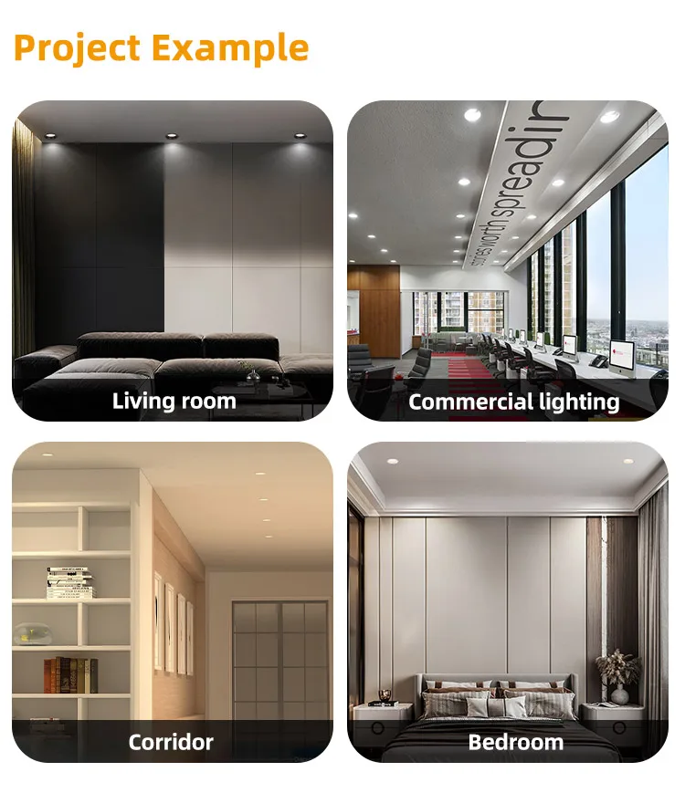 BT Mesh group control Smart downlight dimmable COBWW led lights APP Alexa Google home Wifi Smart LED down light