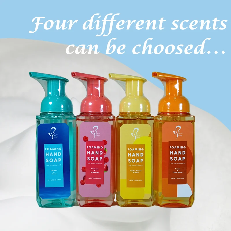 OEM SMETA manufacturer natural organic hand wash custom hand foam soap orange ocean strawberry liquid hand soap private label