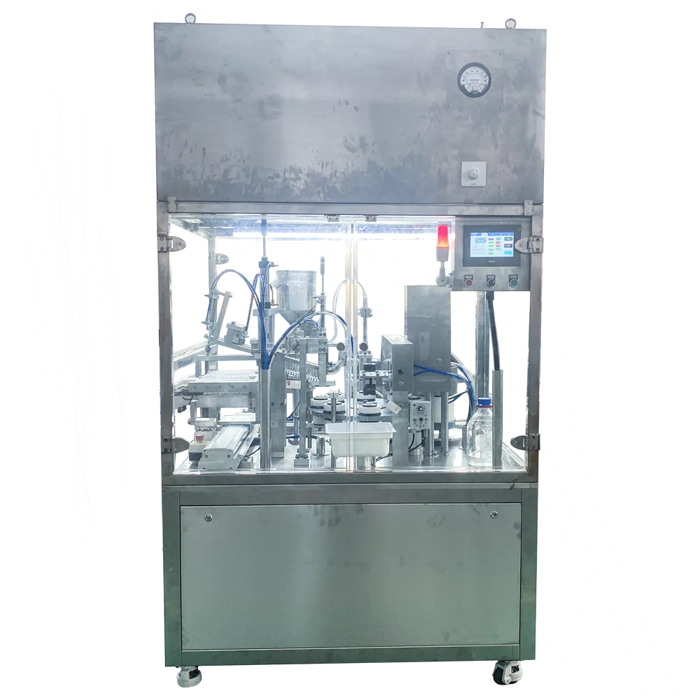 Automatic Glass Veterinary Plastic Capping Gel Prefilled Closing Syringe Filling Machine