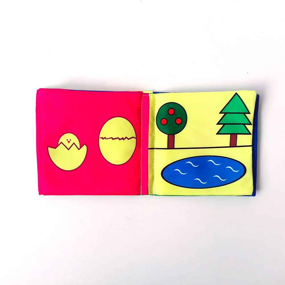 New style baby 3d cloth book english palm book baby learning animals colors shapes cloth books for babies