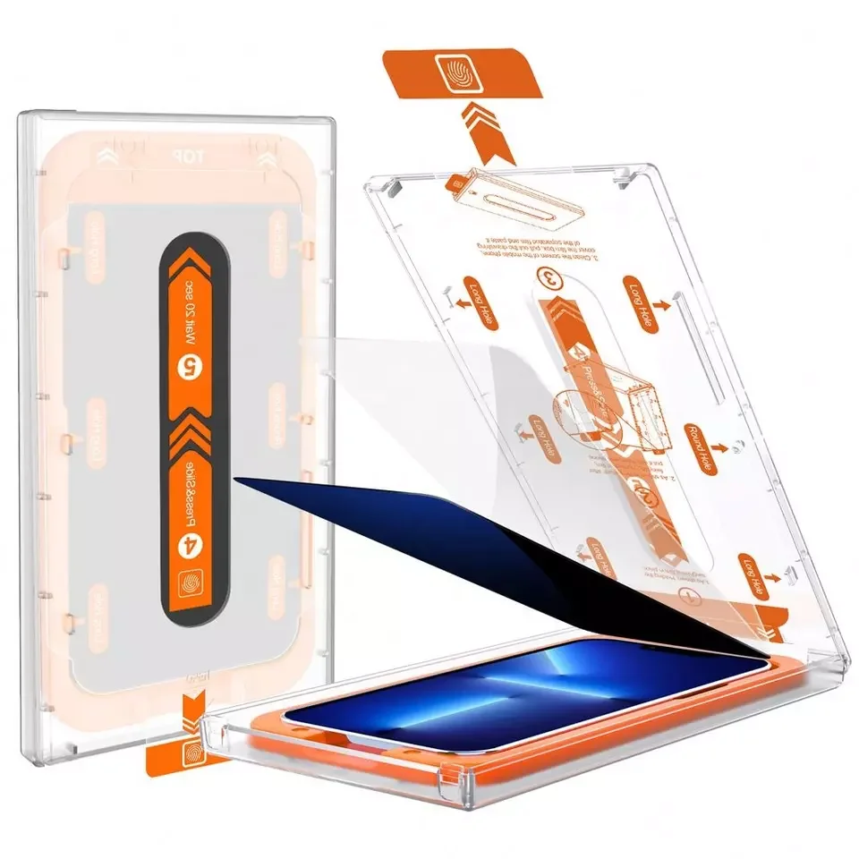 For iPhone 12 13 pro max clear privacy Easy Install tool Kit Screen Protector