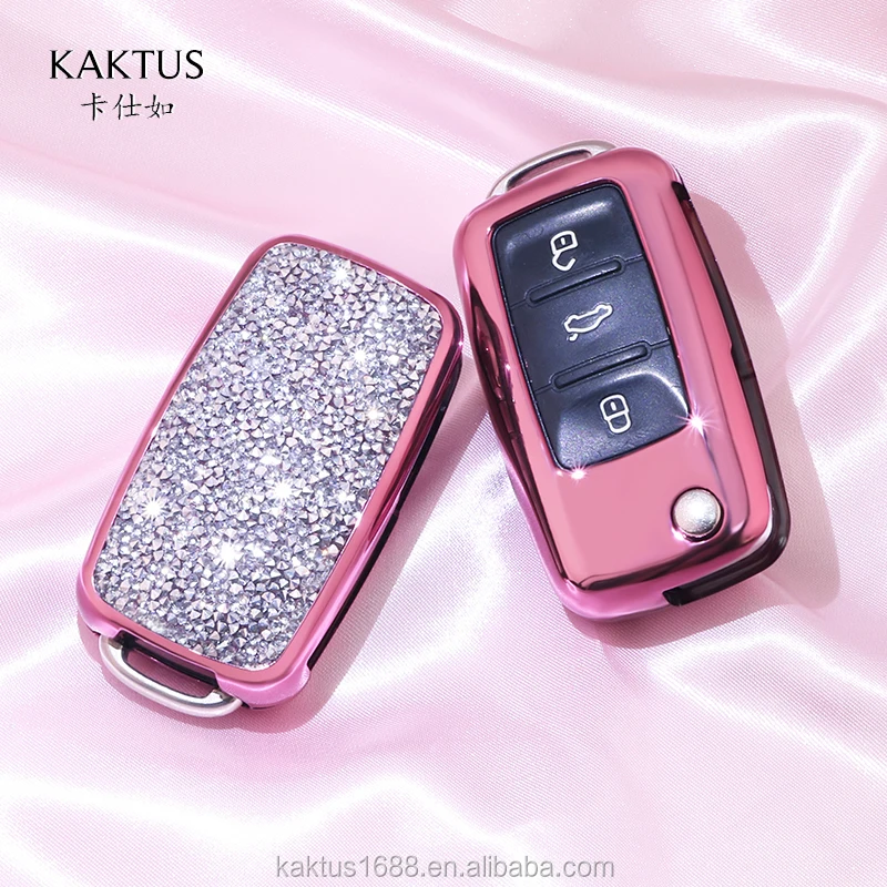 For volkswagen Lavida Gran Lavida Golf 6 BORA SAGITAR POLO Tiguan Car Key Case PC Diamond Crystalprotect Cover Car key shell