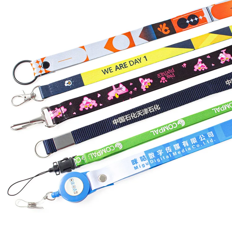promotional lanyards Custom Printed Polyester Neck Lanyard With Logo sublimation polyester lanyard roll