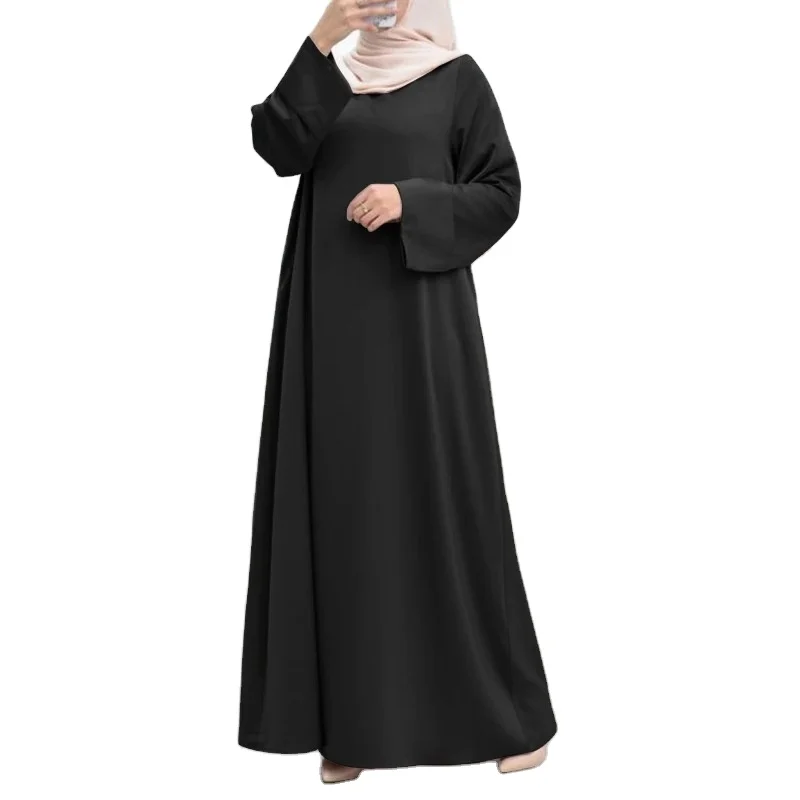 Высококачественное арабское 6 видов цветов длинное платье abaya dubai для женщин скромное 2024 простой дизайн
