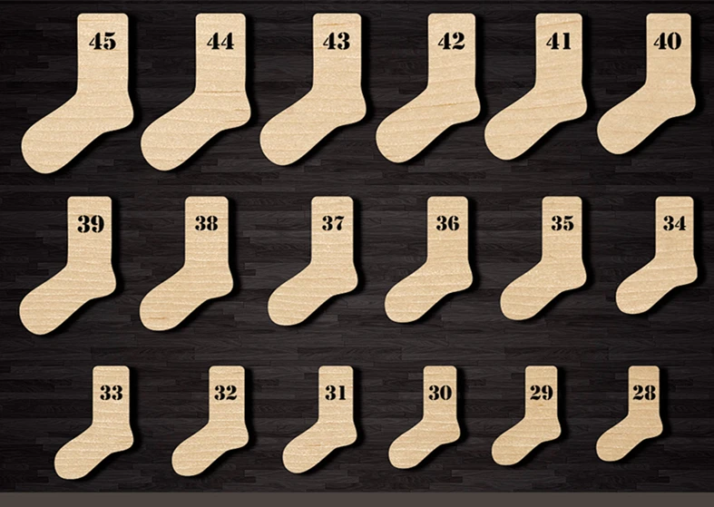 Laser cut Wooden Sock Blocker knitting tool for Knit Socks