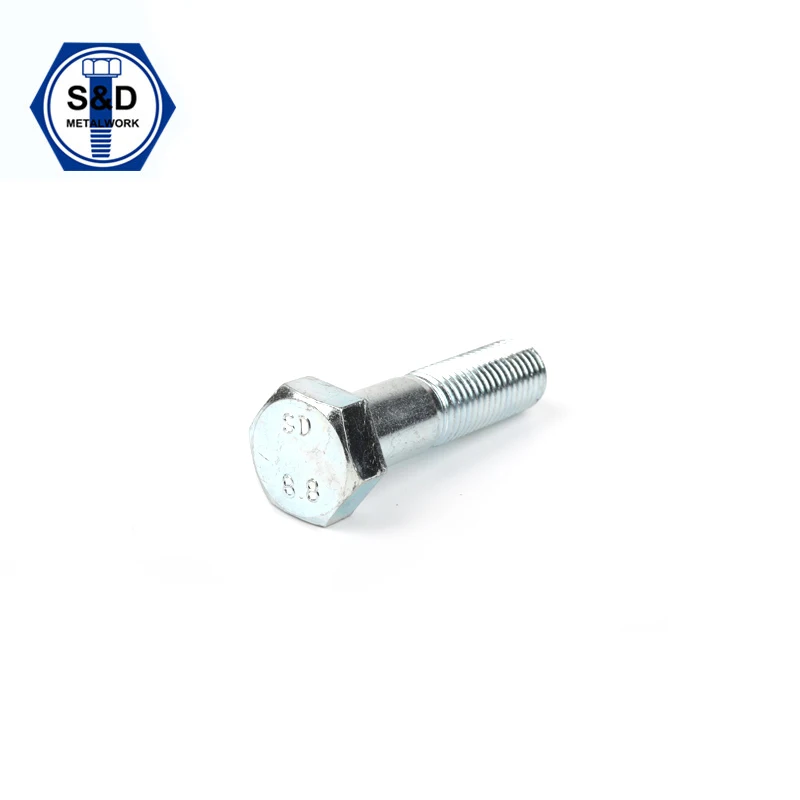 M20 H.D.G. hexagon head bolts DIN 933/anchor bolt grade 5.8 high temperature screws & nuts & bolts