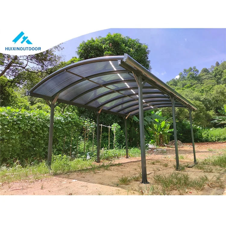 Waterproof metal car parking canopy aluminum frame shelter car port shed outdoor shade garage polycarbonate roof cover carport