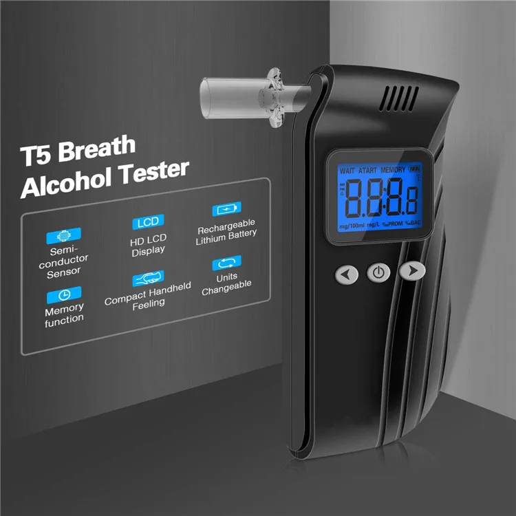 Factory Wholesale OEM ODM High Precision Semiconductor Alcohol Breathalyzer Portable Digital Alcohol Tester
