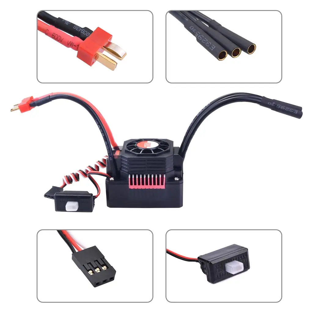 KK Waterproof 3650 dc motor w/60A ESC combo set for 1/10th on road off-road Buggy Truck rc car