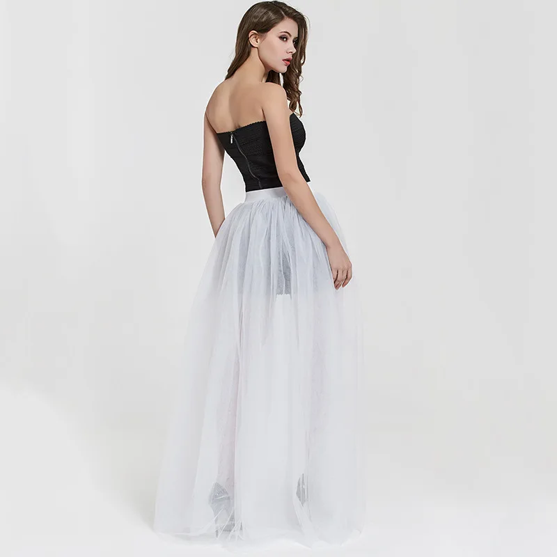 Factory Direct Women Half Skirt 4Layers Tulle Tutu Skirt Pettiskirt Bridesmaid Engagement