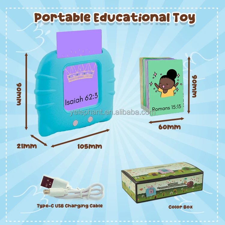 Turkish Arabic Flashcatds Learning Machine With 224 Words Talking Flash Cards Learning Toys