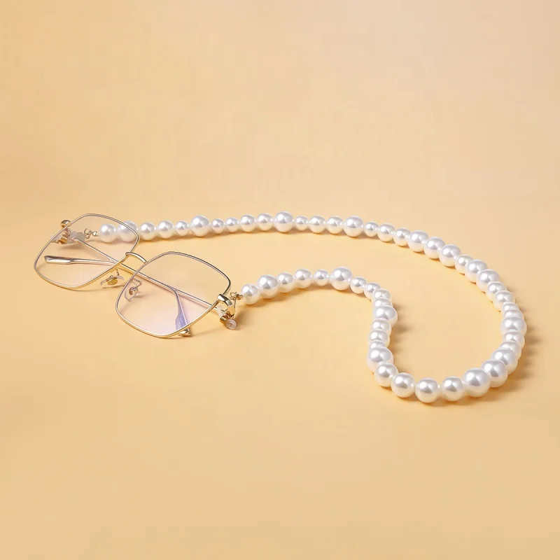 Handmade Imitation Pearl Chains Women Creative Eyeglass Holder Chain Neck Strap