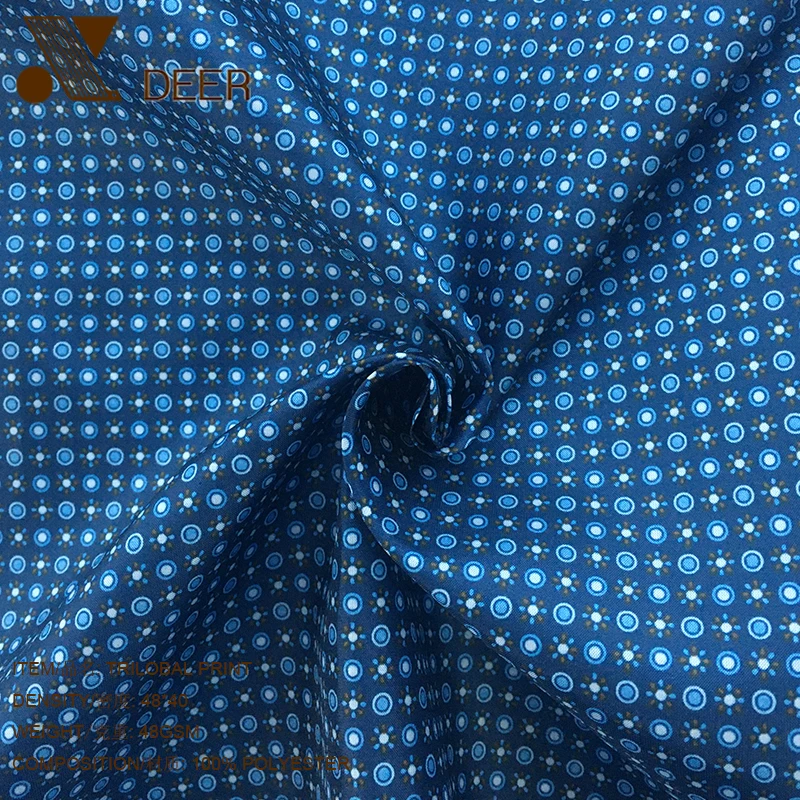 New Pattern 100% Polyester 48GSM Trilobal  Print Garment Lining Fabric For Poland Market