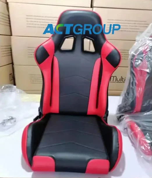 Durable Wear-Resistant Super Soft Racing Seats Black Red PU car seats