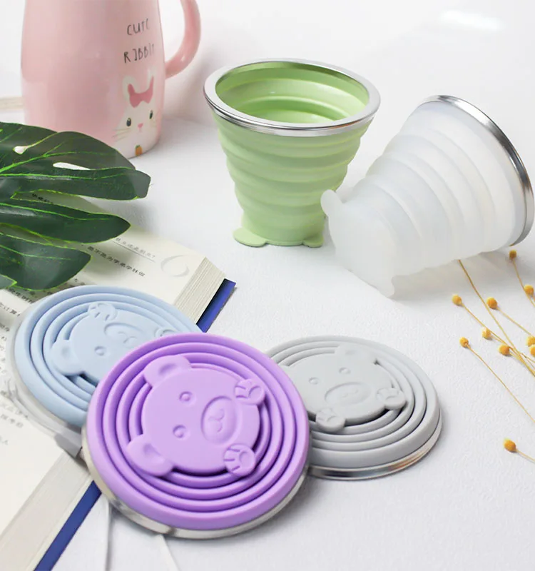 9-year Factory Free Sample Custom Logo Colors Portable Coffee Cup Foldable Silicone Collapsible Cup For Outdoor
