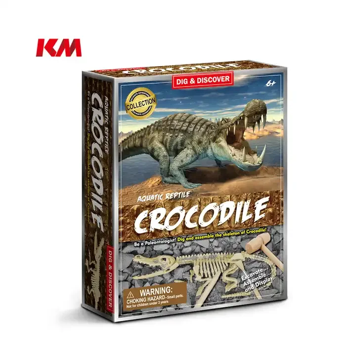 6 + возраст обучающая коллекция модель животных набор игрушек крокодил скелет для тренировки логическое мышление Удивительный детский gif