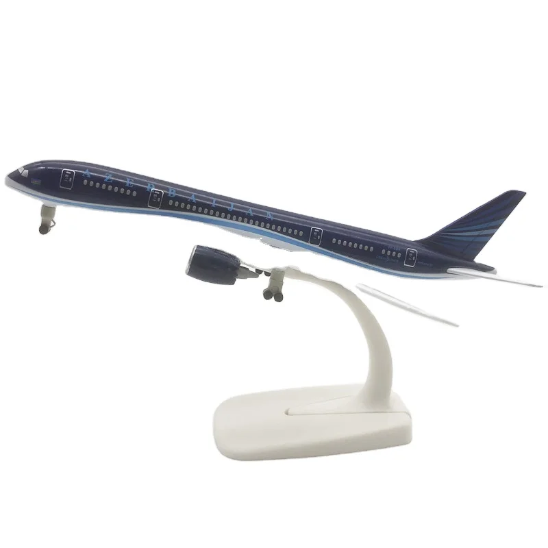 NEW 20cm Air Azerbaijan Airlines B787 Boeing 787 Airways Plane Model Alloy Metal Diecast Model Airplane Aircraft With Wheels